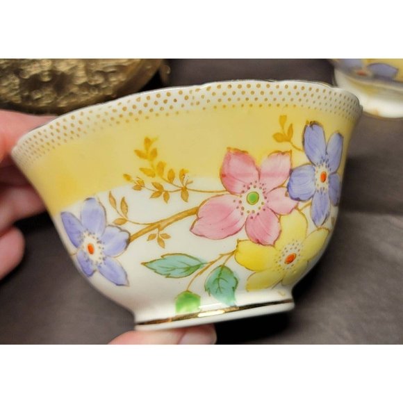 Vintage Plant Tuscan China Cream Pitcher and Sugar Bowl 1930s - Picture 3 of 10